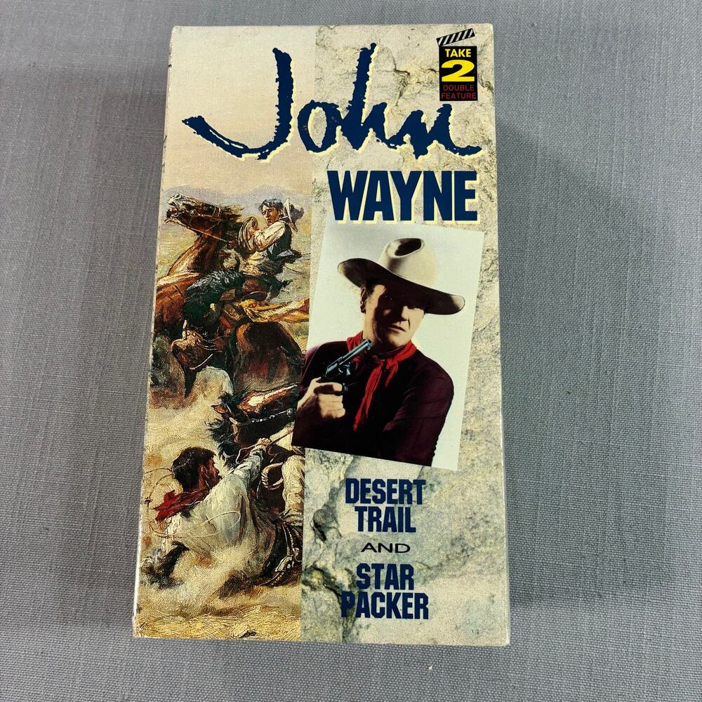 John Wayne Desert Trail & Star Packer VHS Double Feature Western Movies